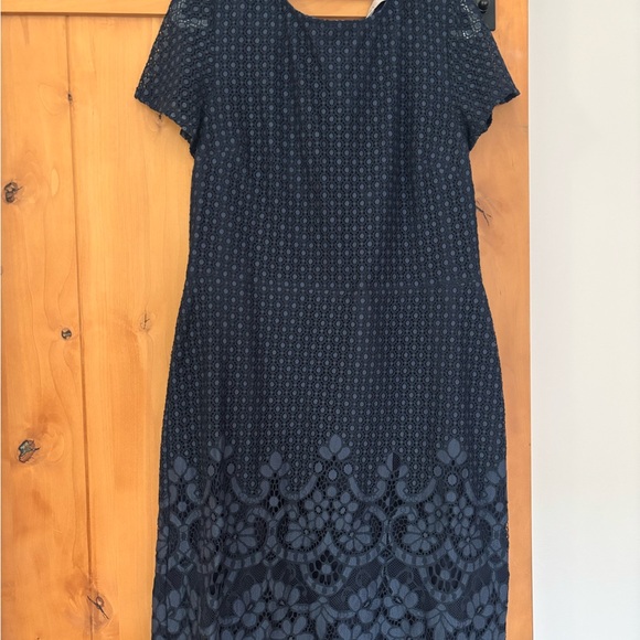 LOFT Dresses & Skirts - LOFT Navy Lace Midi Dress